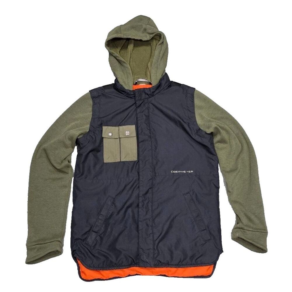 Obermeyer Soren Insulator Y2K Jacket Black w/ green sleeves Men Small A003802